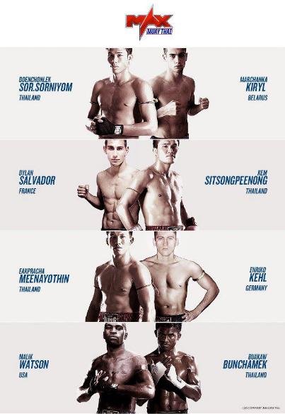 MAX Muay Thai Fight Card