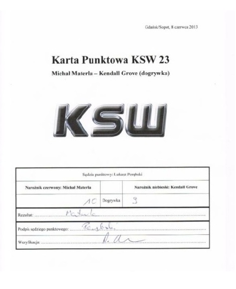 KSW 23 karty sędziowskie