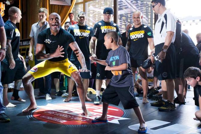 Trening otwarty Anderson Silva i Chris Weidman