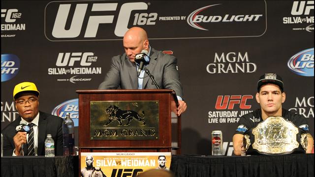 UFC 162 Anderson Silva, Dana White, CHris Weidman