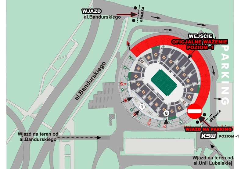 KSW 24 ważenie zawodników - mapa dojazdu KSW 24 ważenie zawodników - mapa dojazdu