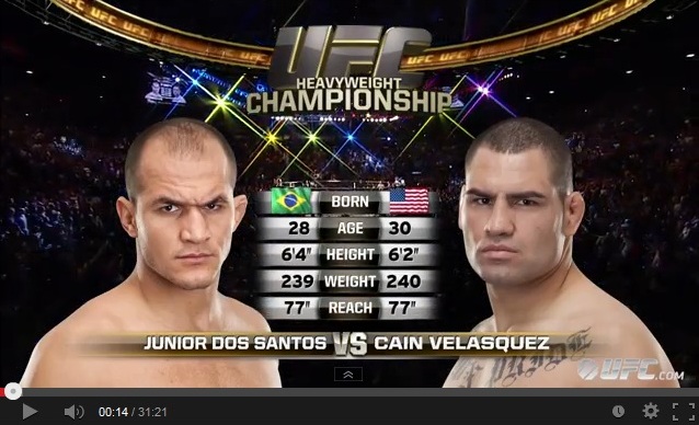 Cain Velasquez vs Junior Dos Santos 2