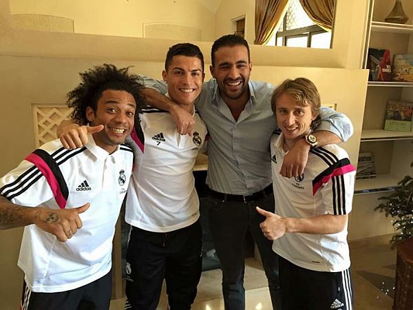 Badr Hari z Luką Modriciem, Marcelo i Cristiano Ronaldo