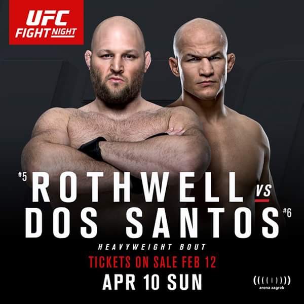 UFC Fight Night 86 Rothwell vs Dos Santos