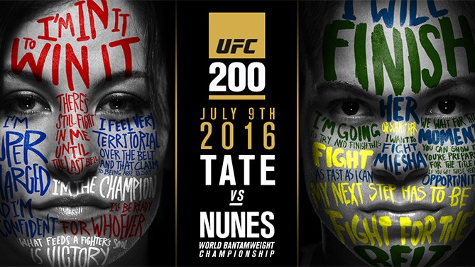 UFC 200 Tate vs Nunes