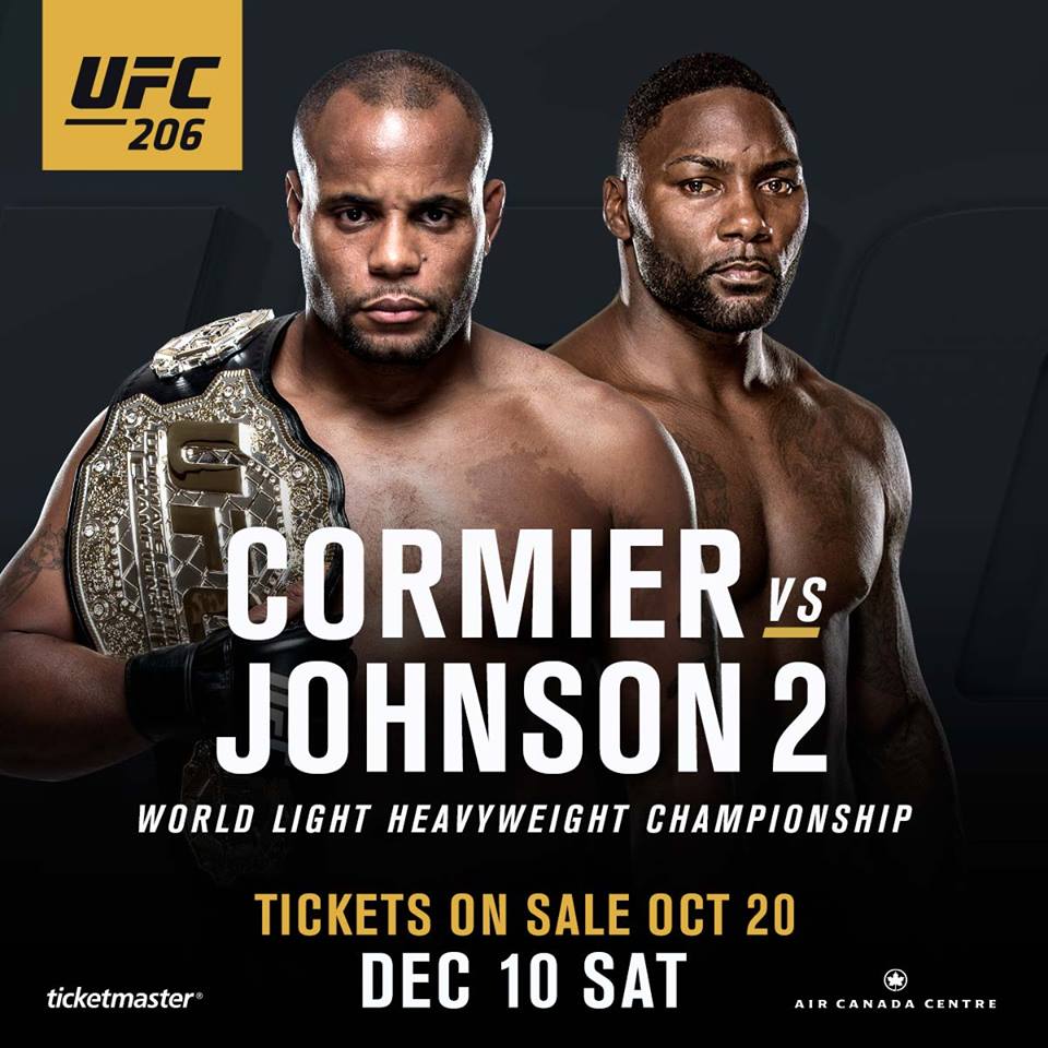 UFC 206 Cormier vs Johnson