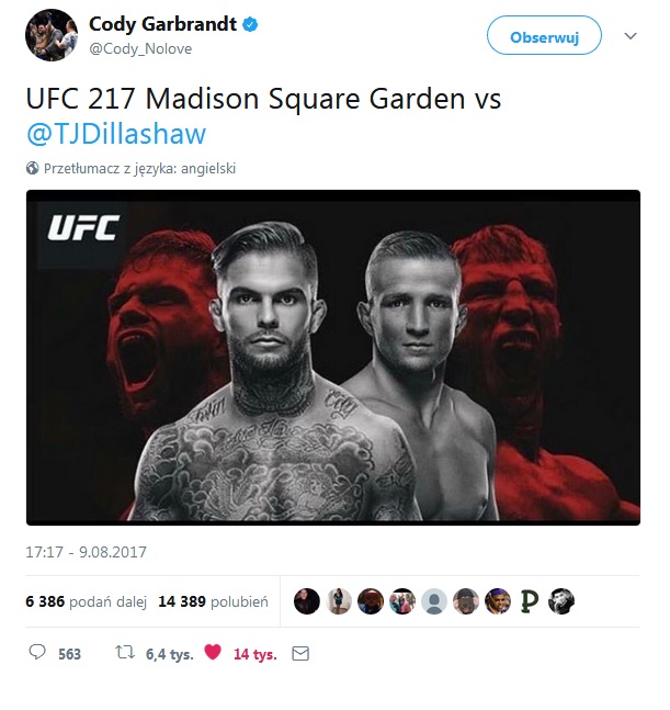 Garbrandt vs Dillashaw