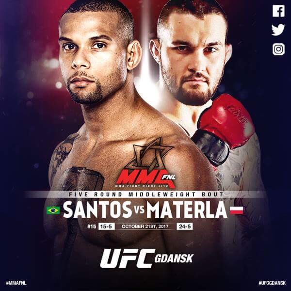 [fot. Twitter Joe Devlin MMAFNL] Thiago Santos vs Michał Materla