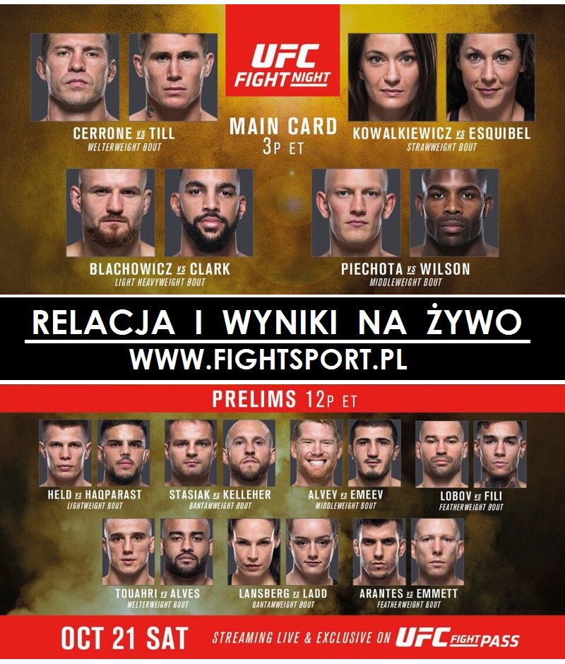 UFC Gdańsk - relacja i wyniki na żywo