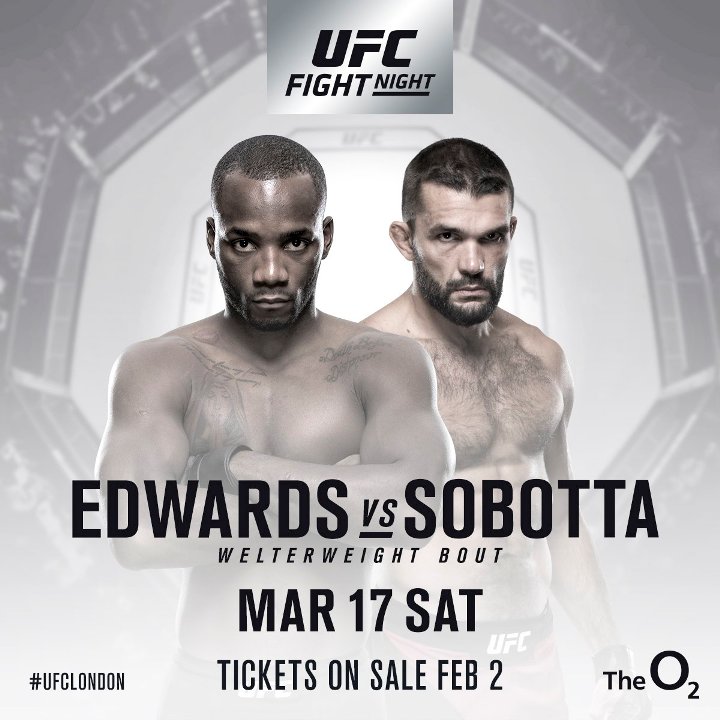 UFC London 2018 Edwards vs Sobotta