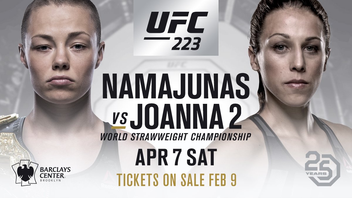 UFC 223 Rose Namajunas vs Joanna Jedrzejczyk