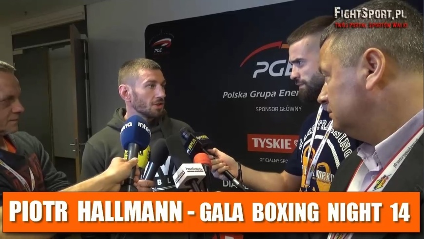 Piotr Hallmann po walce na Narodowej Gali Boksu