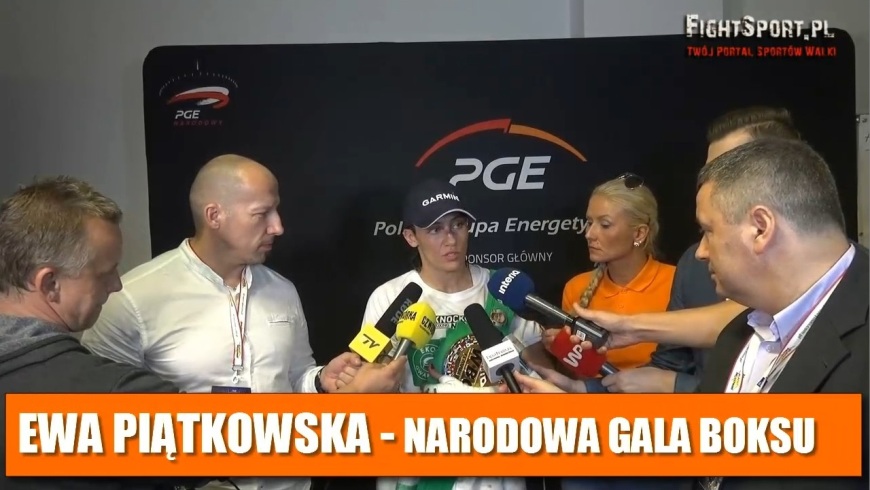 Ewa Piątkowska po walce na Narodowej Gali Boksu