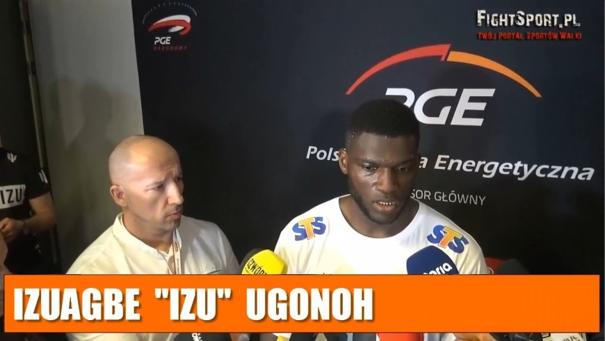 Izu Ugonoh po walce na Narodowej Gali Boksu