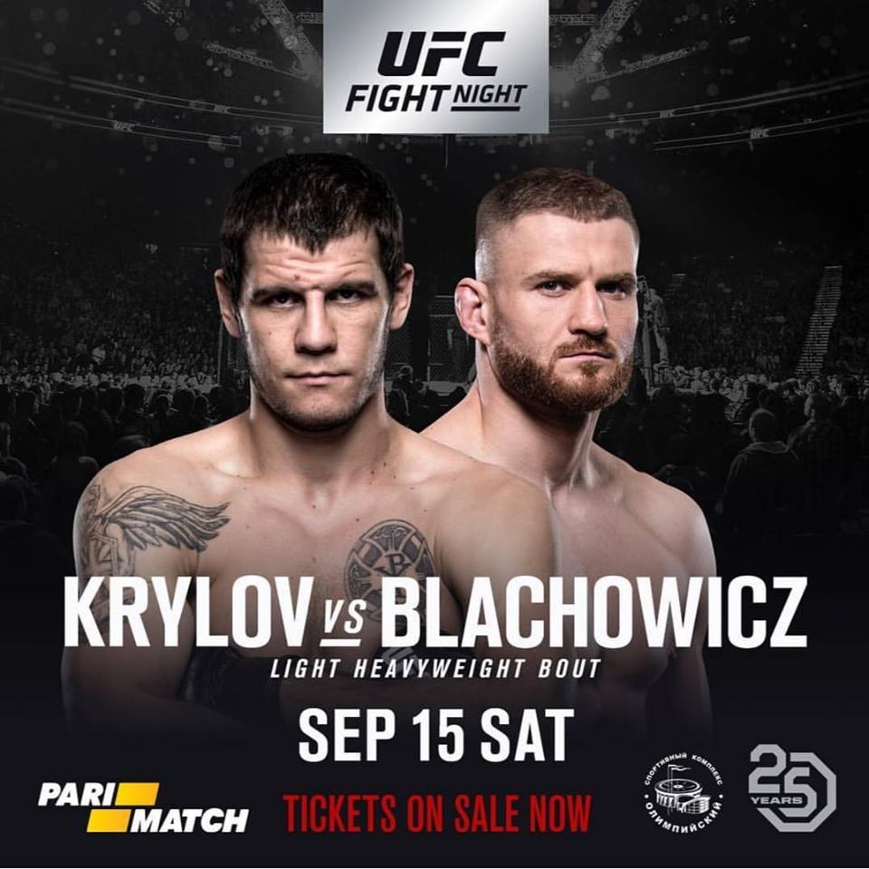 Jan Błachowicz vs Nikita Krylov na UFC Moscow