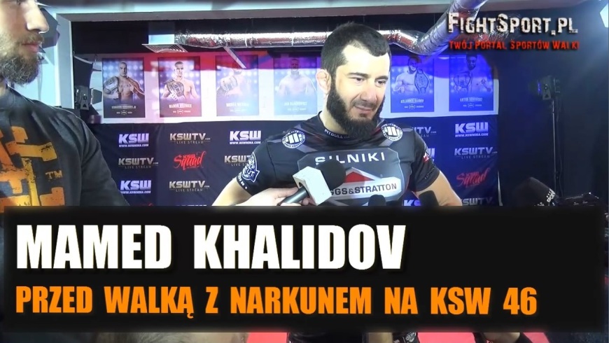 Mamed Khalidov na treningu medialnym przed KSW 46