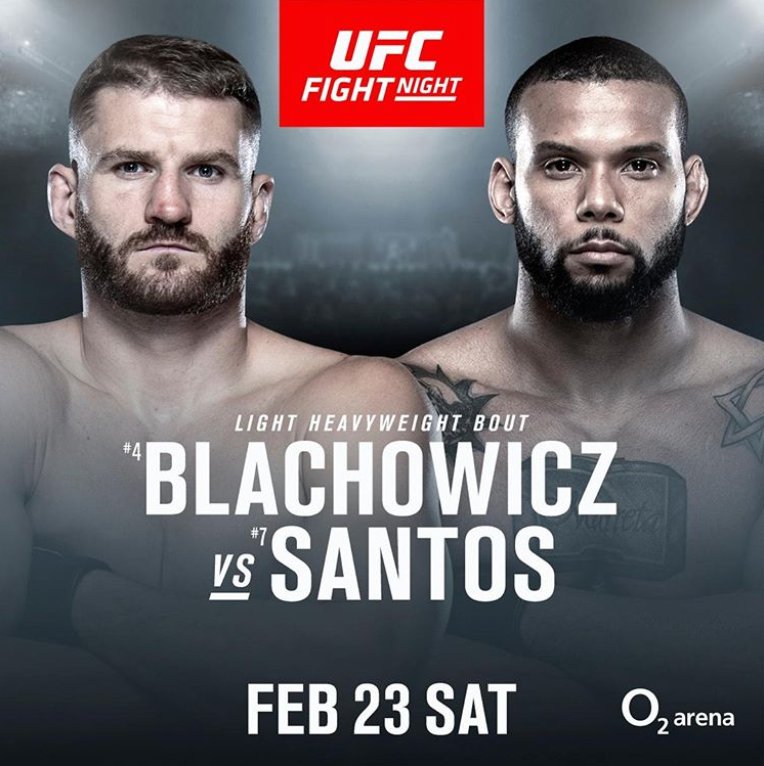 Jan Błachowicz vs Thiago Maretta Santos UFC ESPN +3 poster Błachowicz vs Maretta Santos