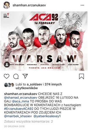 Shamhan Erzanukaev na ACA 92 