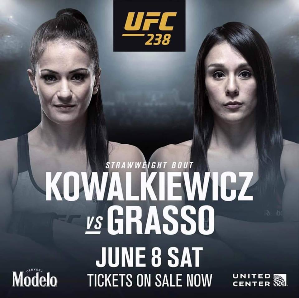 Kowalkiewicz vs Grasso UFC 238 poster