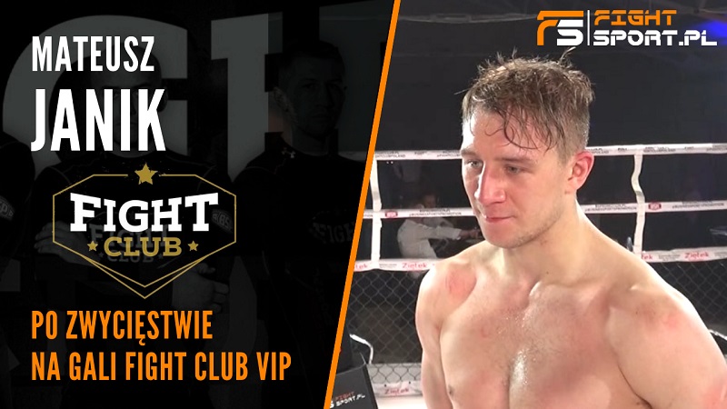 Mateusz Janik po gali Fight Club VIP
