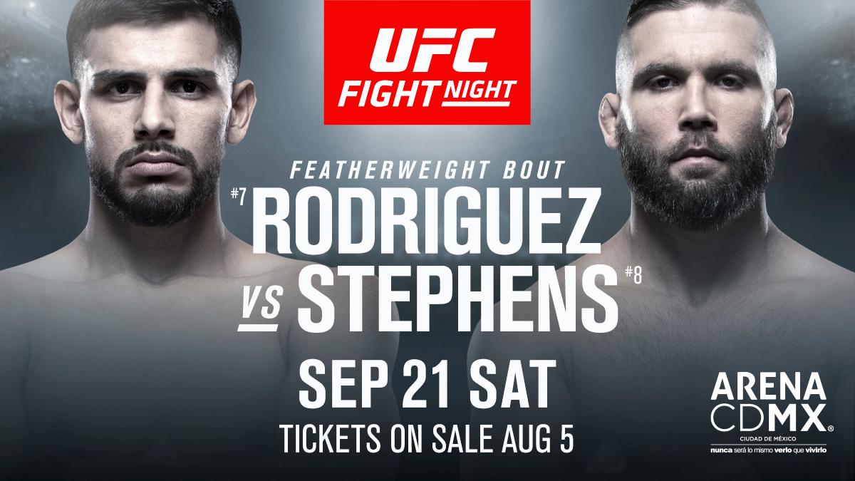 Yair Rodriguez vs Jeremy Stephens na UFC on ESPN+ 17