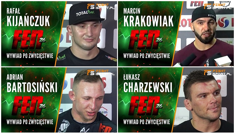 Rafał Kijańczuk, Marcin Krakowiak, Adrian Bartosiński, Łukasz Charzewski po FEN 26