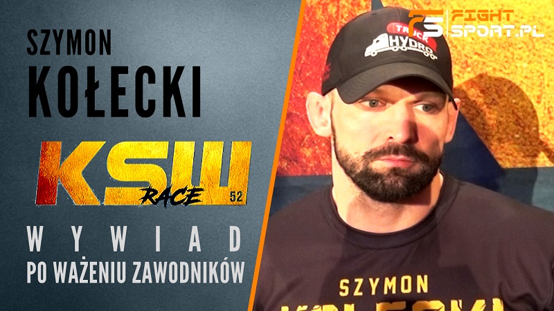 Szymon Kołecki przed walką na KSW 52