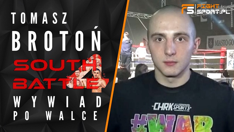 Tomasz Brotoń po walce na South Battle 4