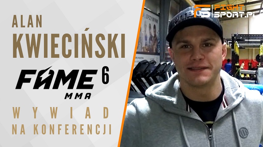 Alan Kwieciński przed FAME MMA 6