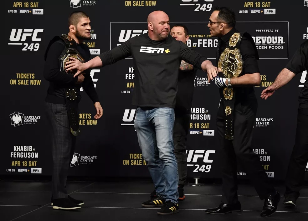 Khabib Nurmagomedov, Dana White, Tony Ferguson