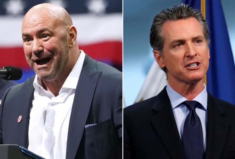 Dana White vs Gavin Newsom