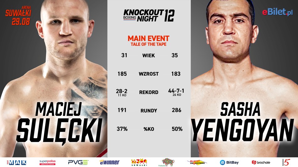 Knockout Boxing Night 12 ''Sulęcki vs Yengoyan'' Knockout Boxing Night 12 ''Sulęcki vs Yengoyan''