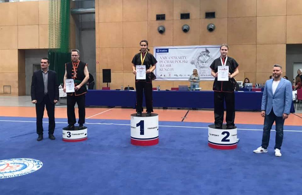 Zwycięska drużyna juniorów z medalami z Sifu Tomaszem Chabowskim Zwycięska drużyna juniorów z medalami z Sifu Tomaszem Chabowskim