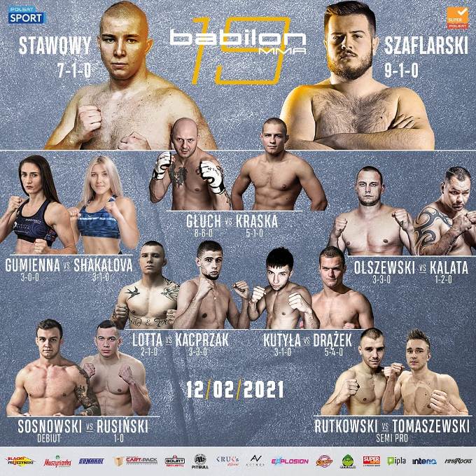 Babilon MMA Karta walk / fight card