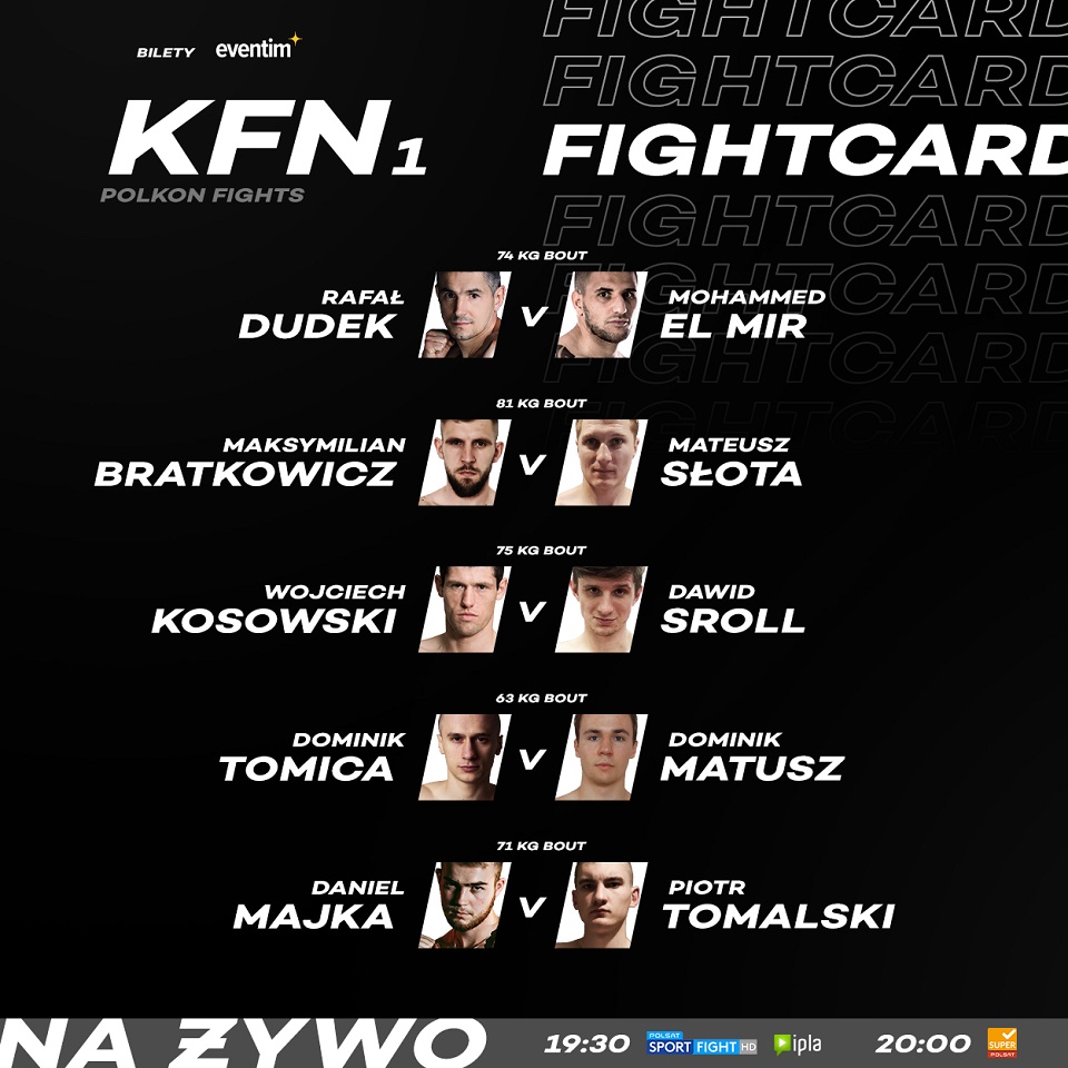 KFN 1 fightcard  KFN 1 fightcard