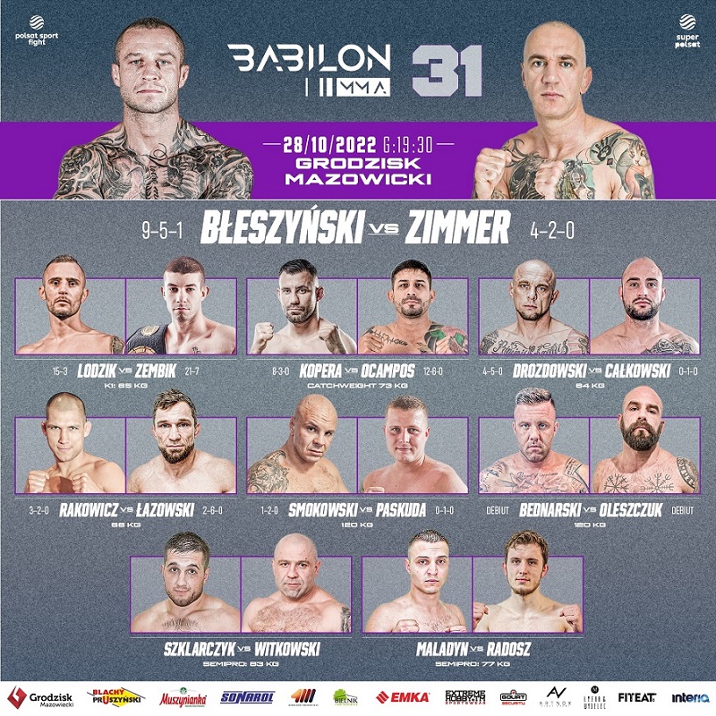 Babilon MMA 31 - karta walk