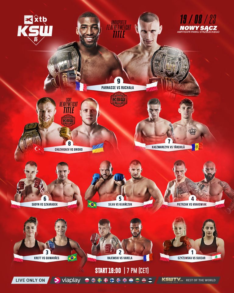 KSW 85 Parnasse vs. Ruchała karta walk  KSW 85 Parnasse vs. Ruchała karta walk