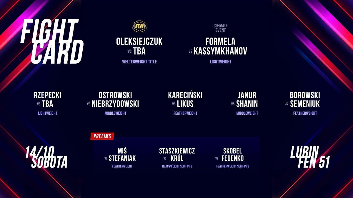 FEN 51 Lubin Fightcard / Karta walk 