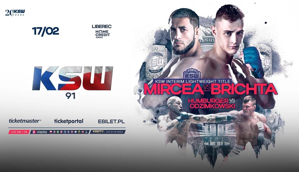 KSW 91 Mircea vs Brichta karta walk / fightcard