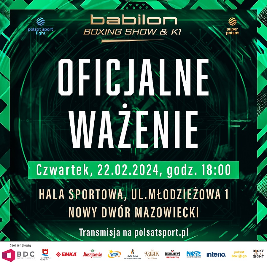 BABILON Boxing Show & K1 - ważenie