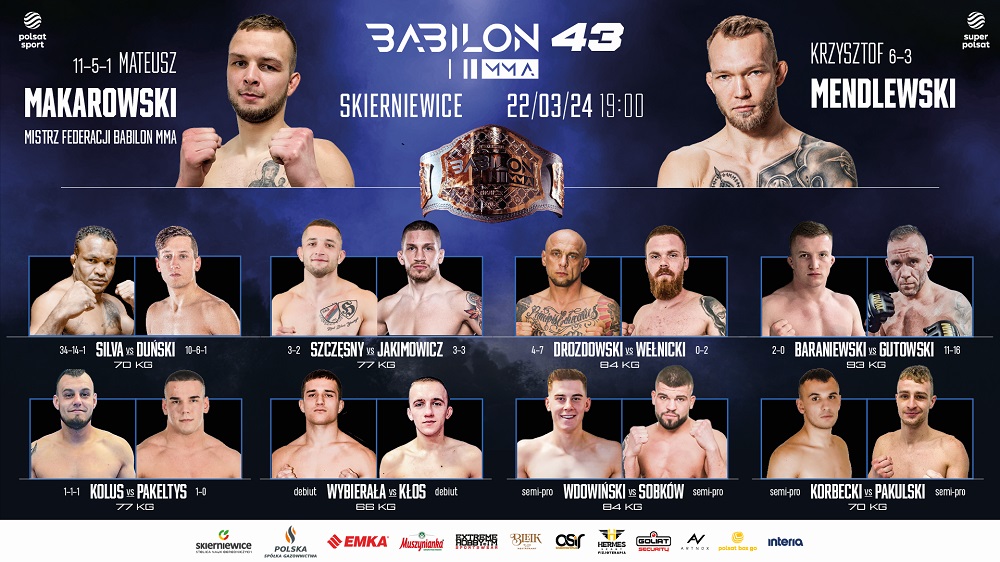 BABILON MMA 43 - KOMPLETNA KARTA WALK