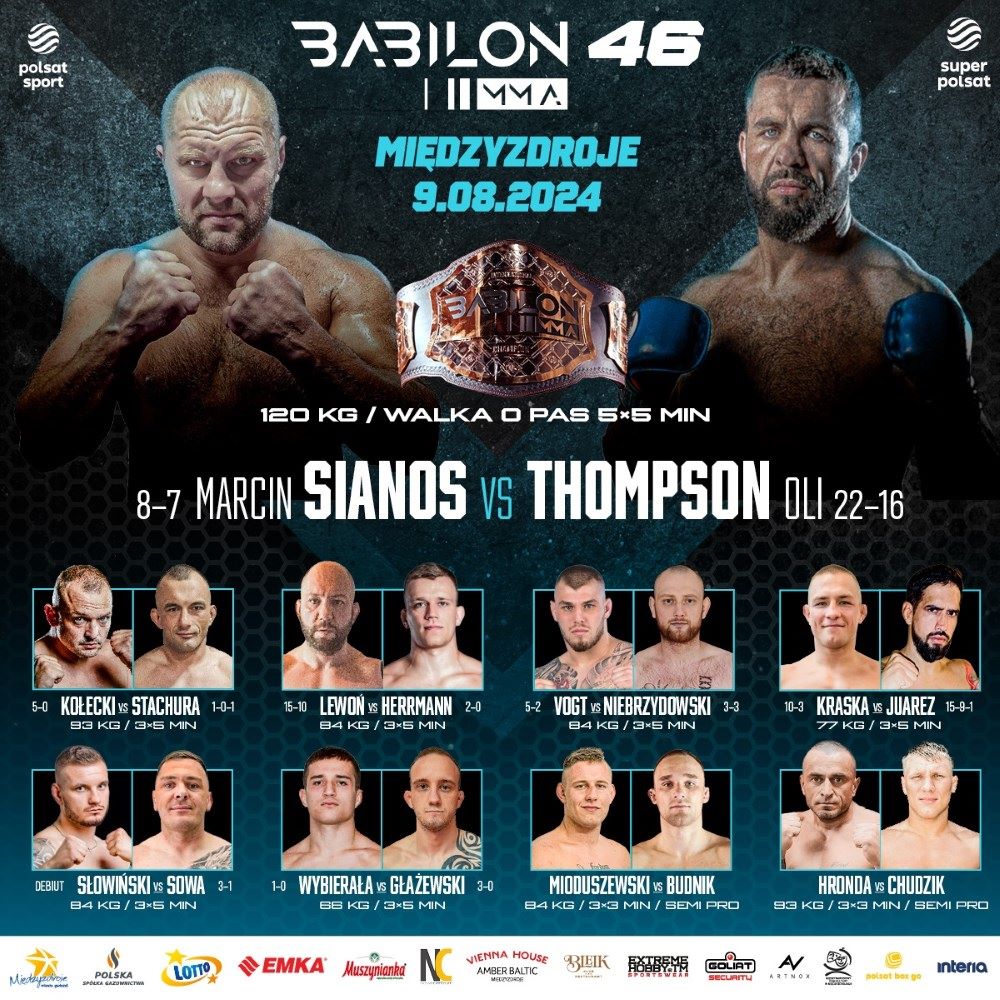 Babilon MMA 46 - karta walk / fightcard