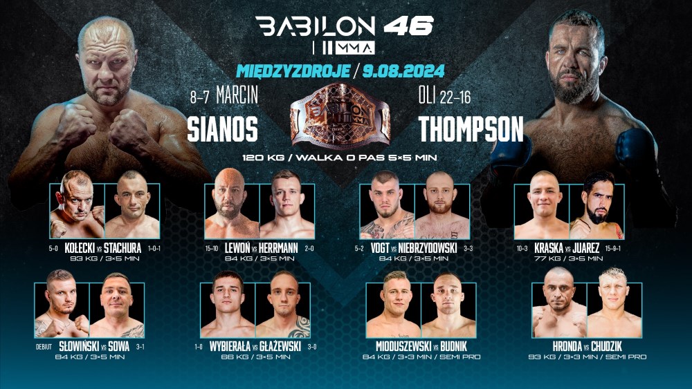Babilon MMA 46 - karta walk / fightcard