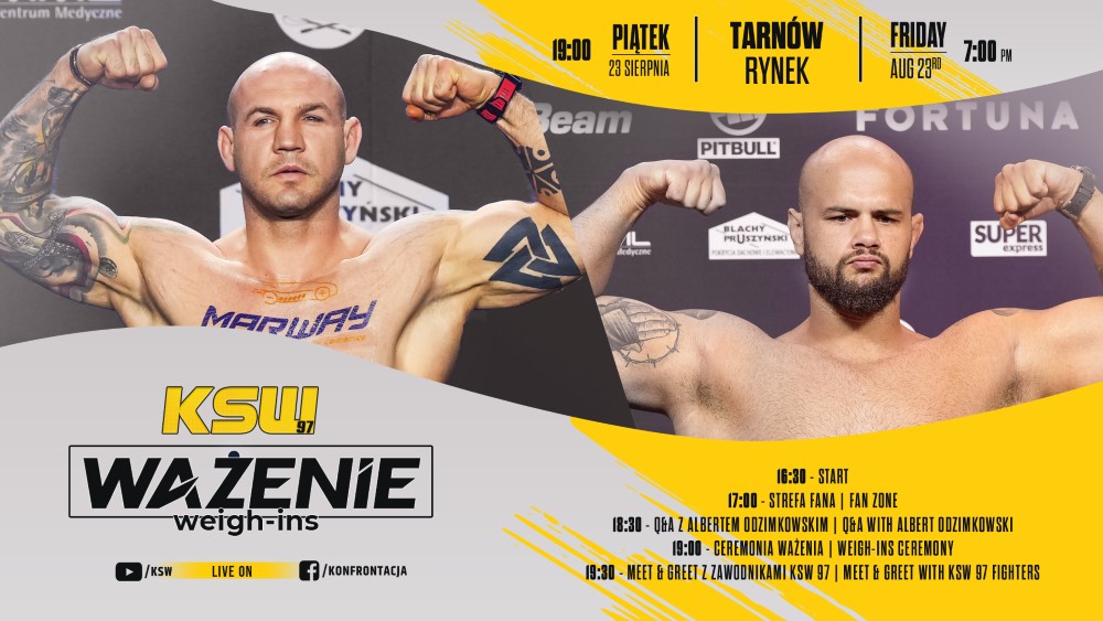 KSW 97 wyniki ważenia zawdoników