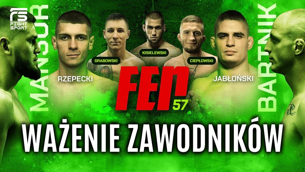 FEN 57 - wyniki ważenia zawodników