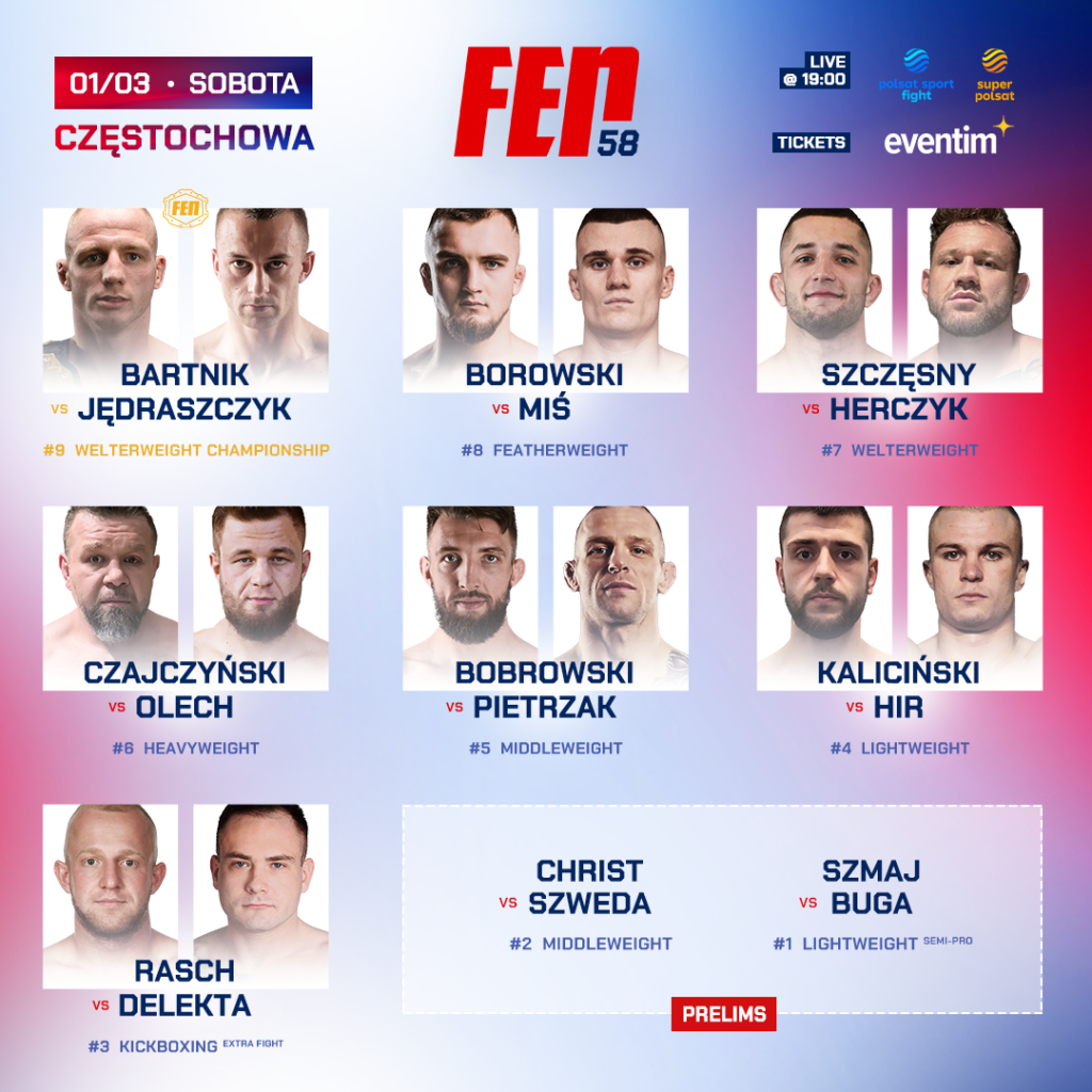 FEN 58 - karta walk / fight card