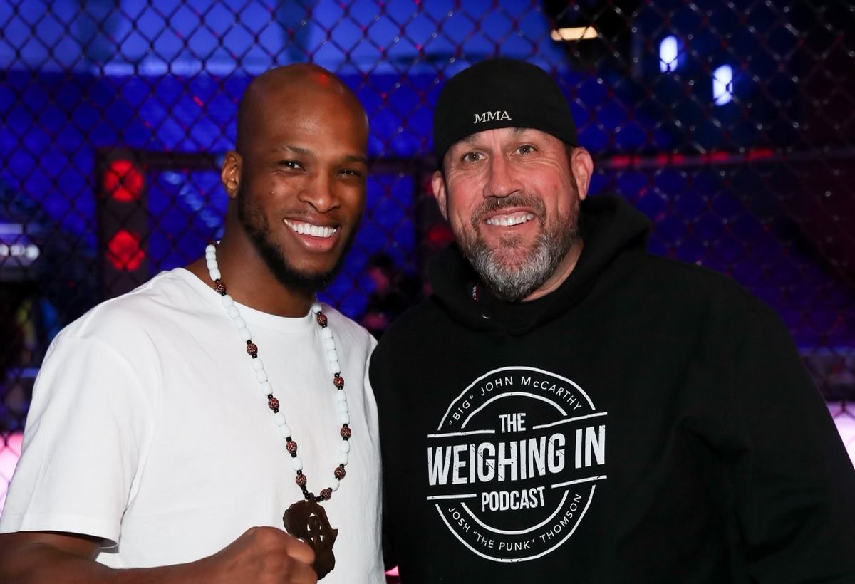 John McCarthy i Michael Page [fot. JohnMcCarthyMMA Twitter]